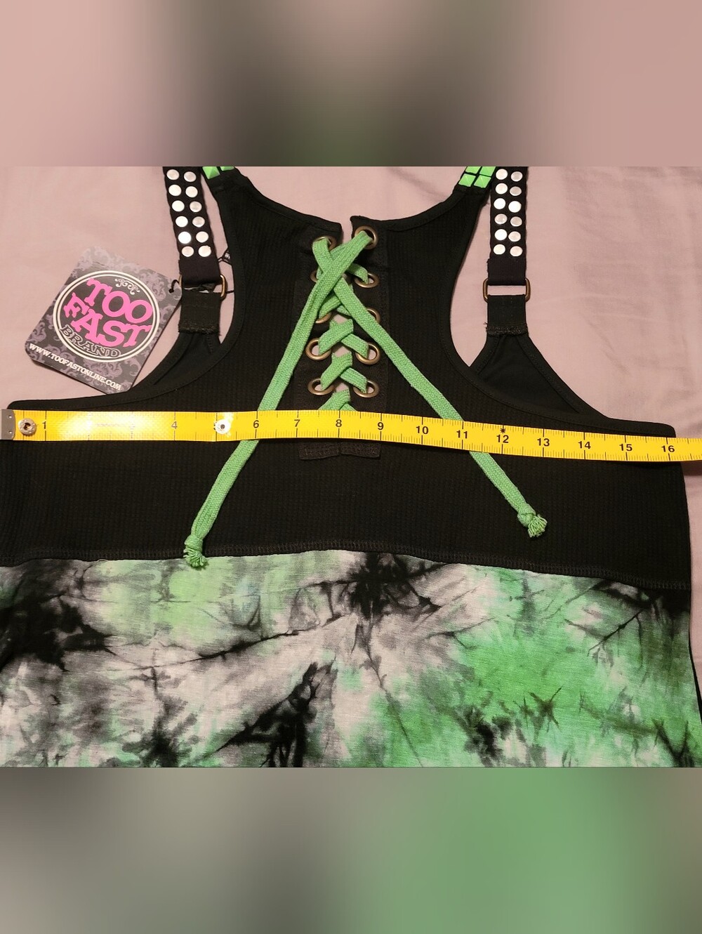 Too Fast Rockabilly Tank Top ❤️ Retro  & Gorgeous! NWT Size L RARE!! - Picture 9 of 12